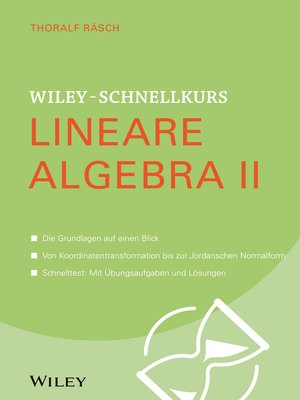 cover image of Wiley-Schnellkurs Lineare Algebra II